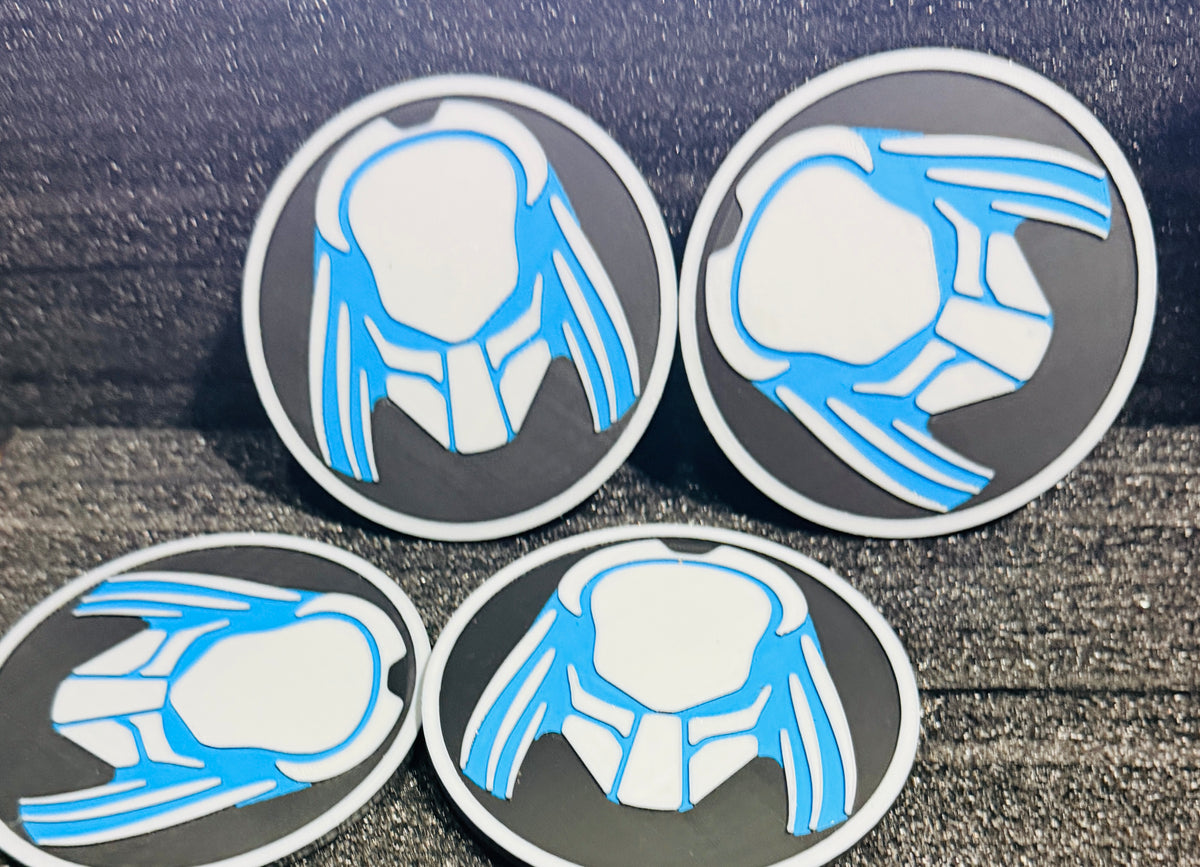 Predator 3D printed coasters