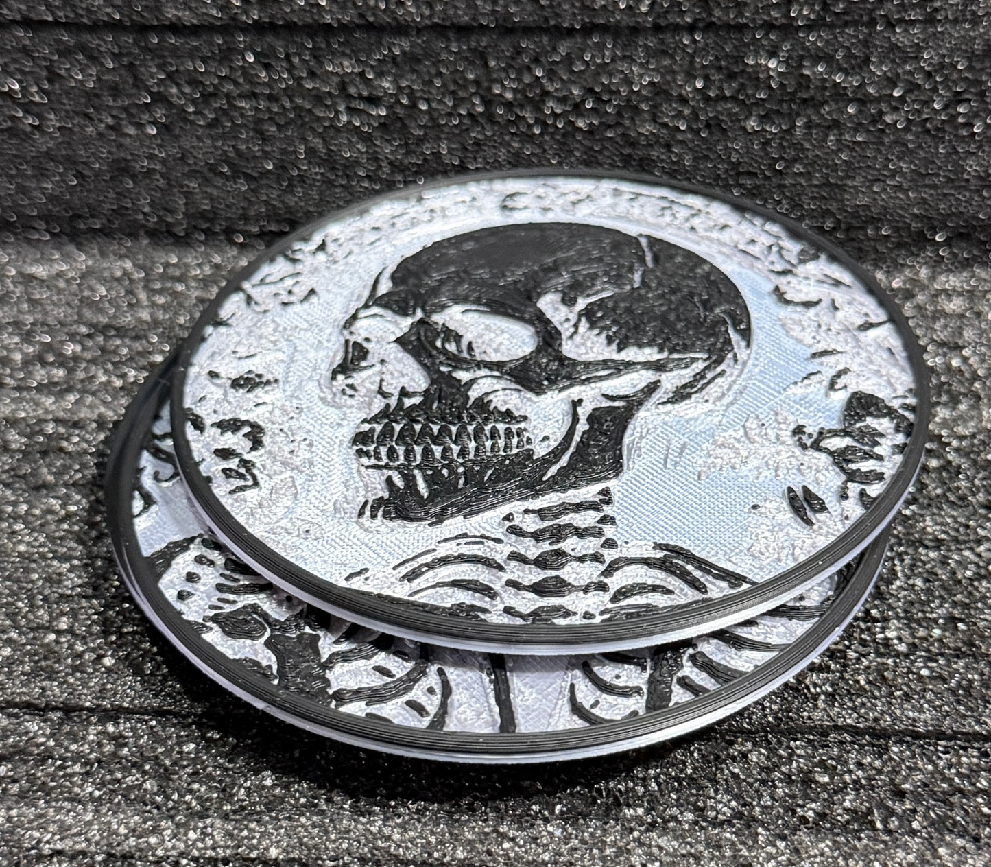 3D printed Skeleton coasters x 3