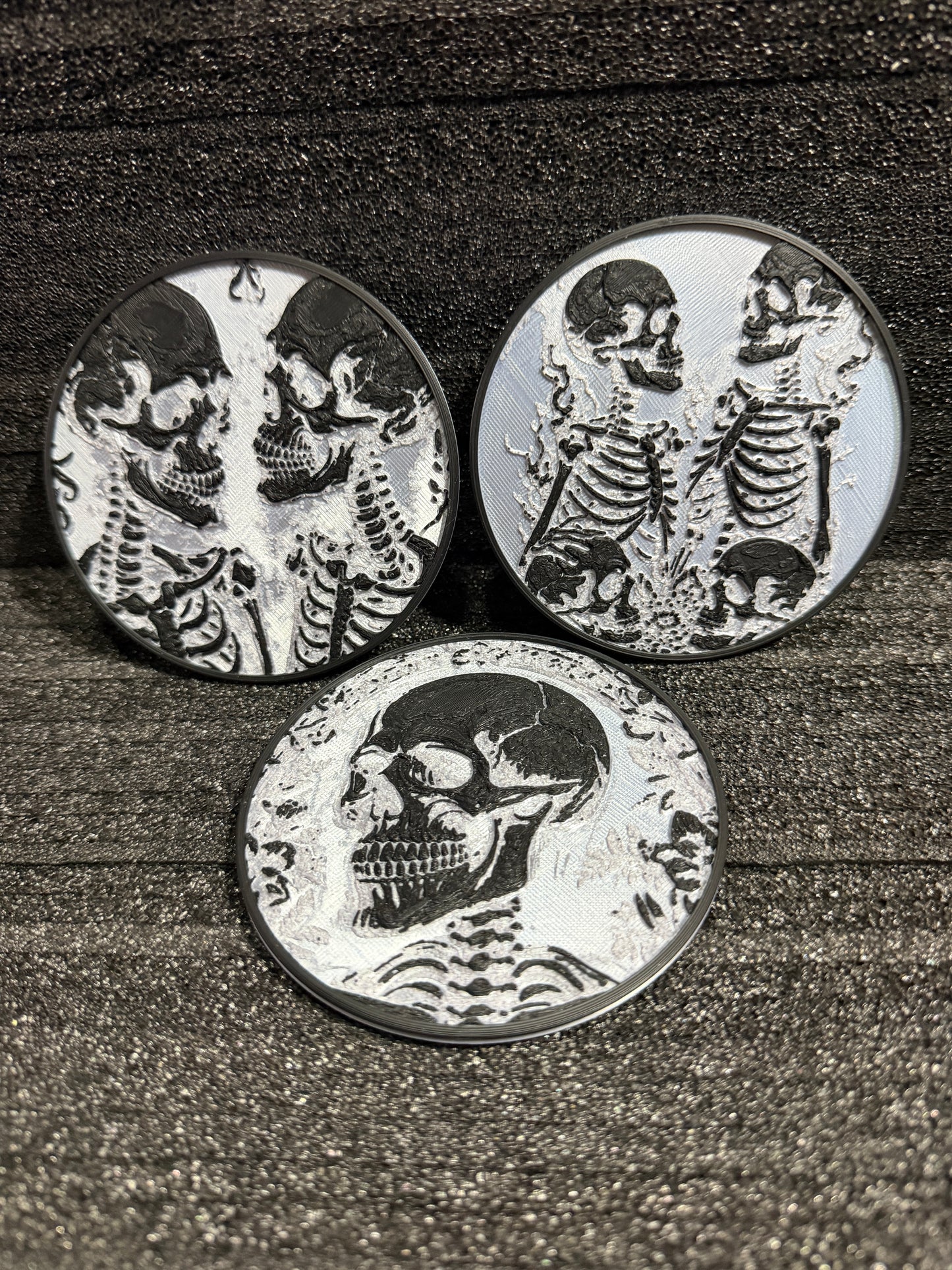 3D printed Skeleton coasters x 3