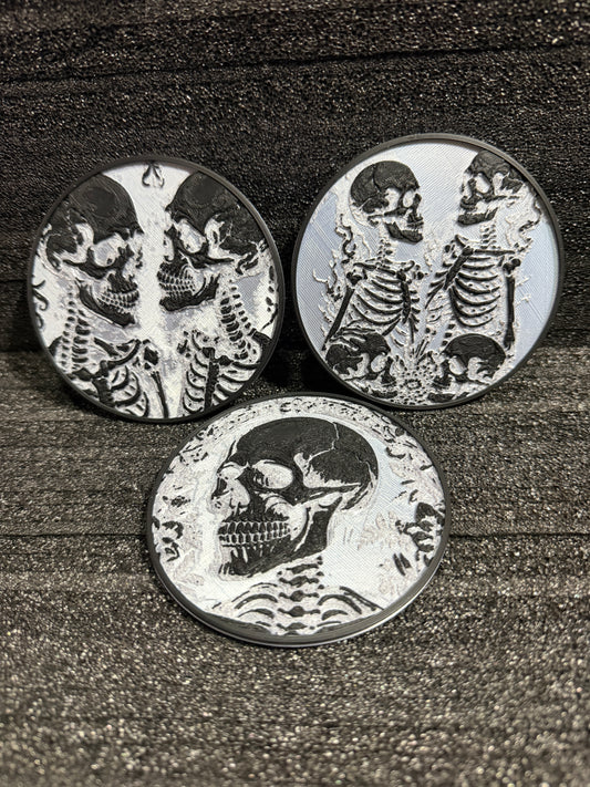 3D printed Skeleton coasters x 3