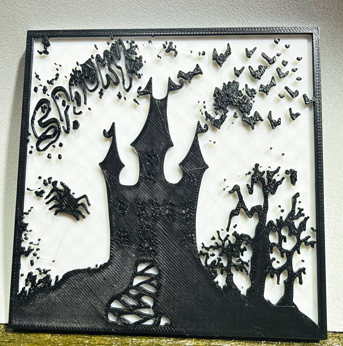 Halloween Haunted House Coasters Set of 4  Decor – Fun Witch Gift – Halloween Drink Coasters Witch Coasters