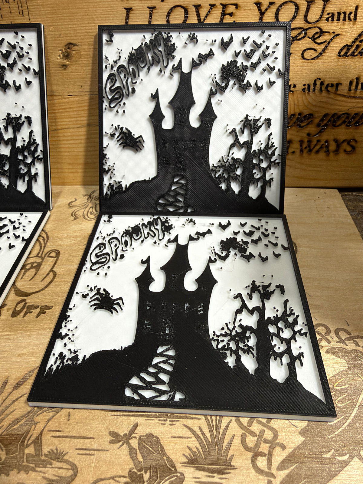 Halloween Haunted House Coasters Set of 4  Decor – Fun Witch Gift – Halloween Drink Coasters Witch Coasters