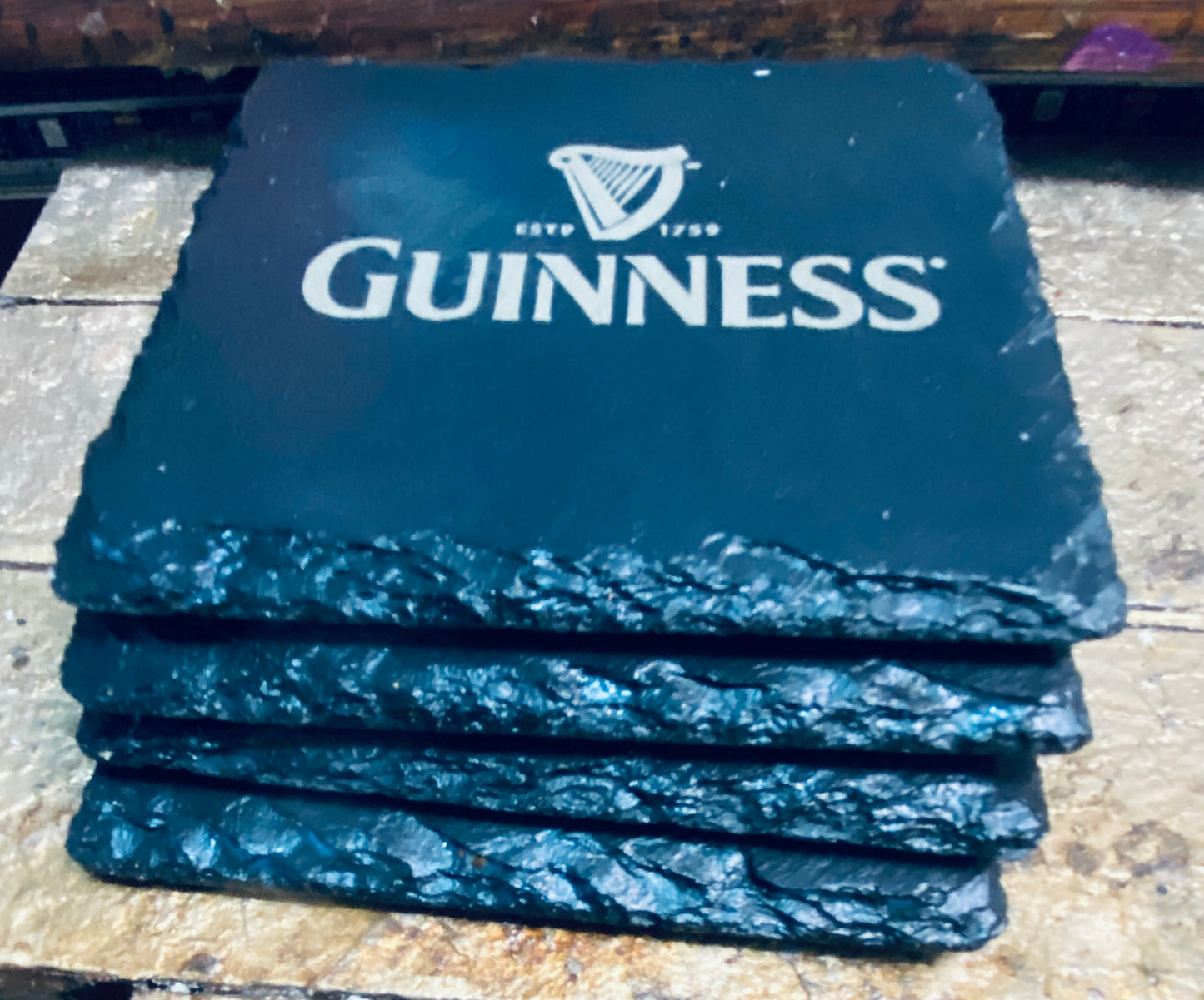 Guinness slate coasters x 4