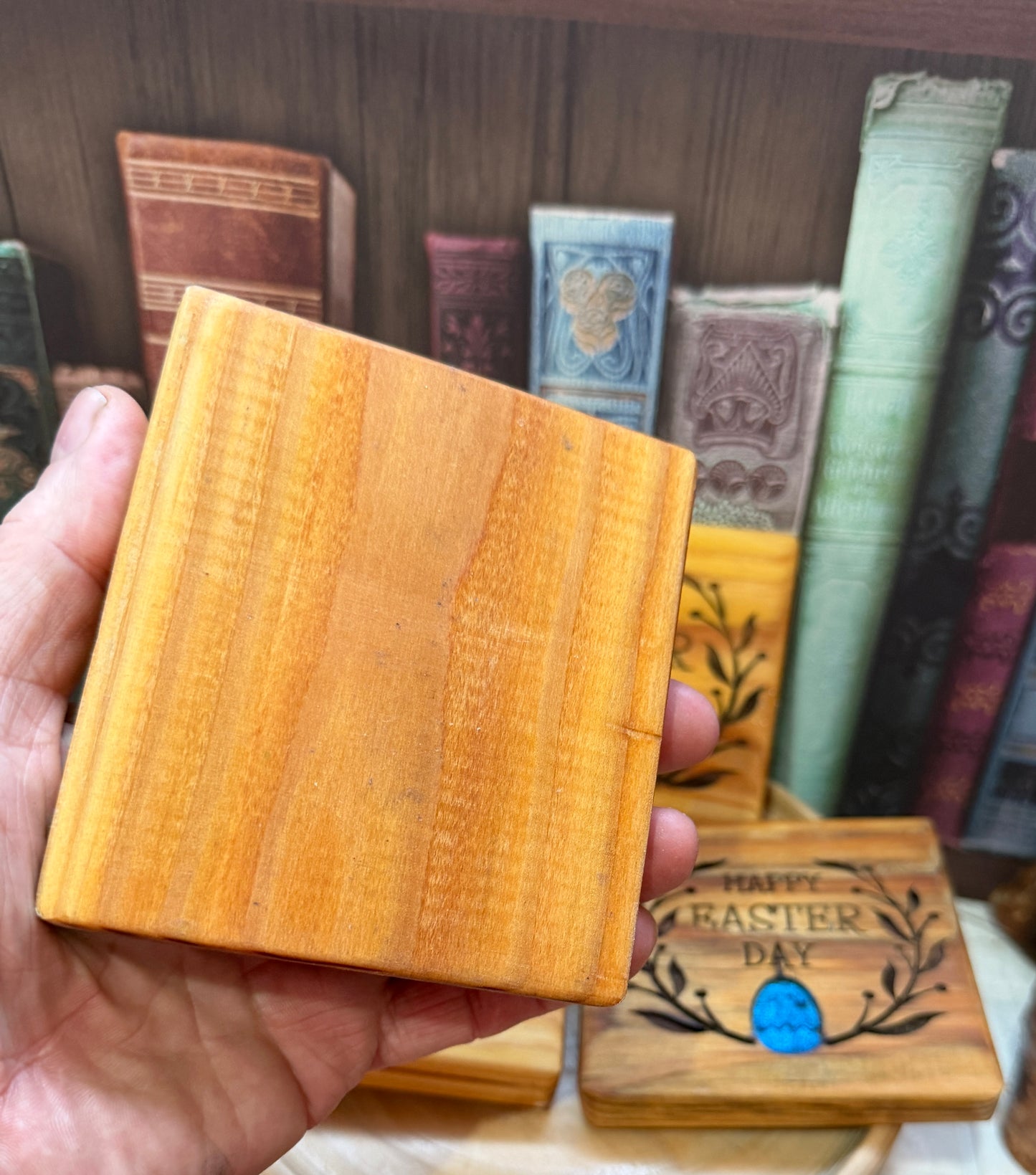 Easter time coasters, chunky but nice