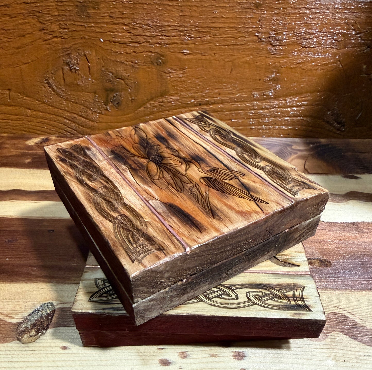 Handmade laser engraved coasters