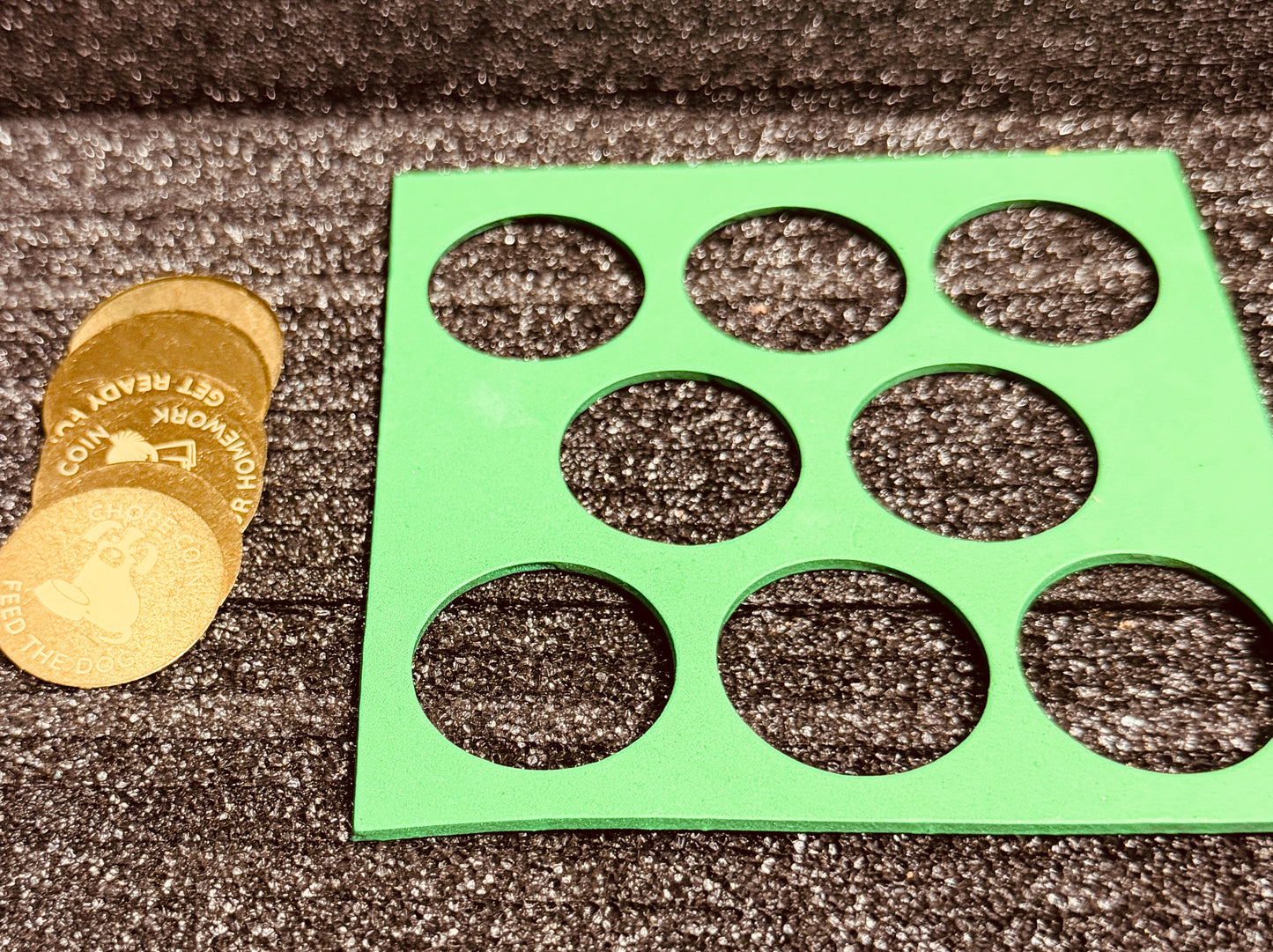 Chore task coins x 8 for the kids
