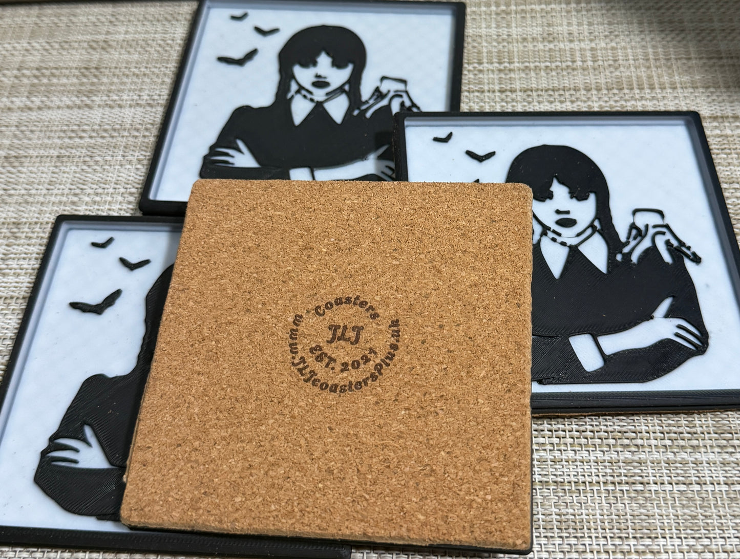 Wednesday Adams coasters
