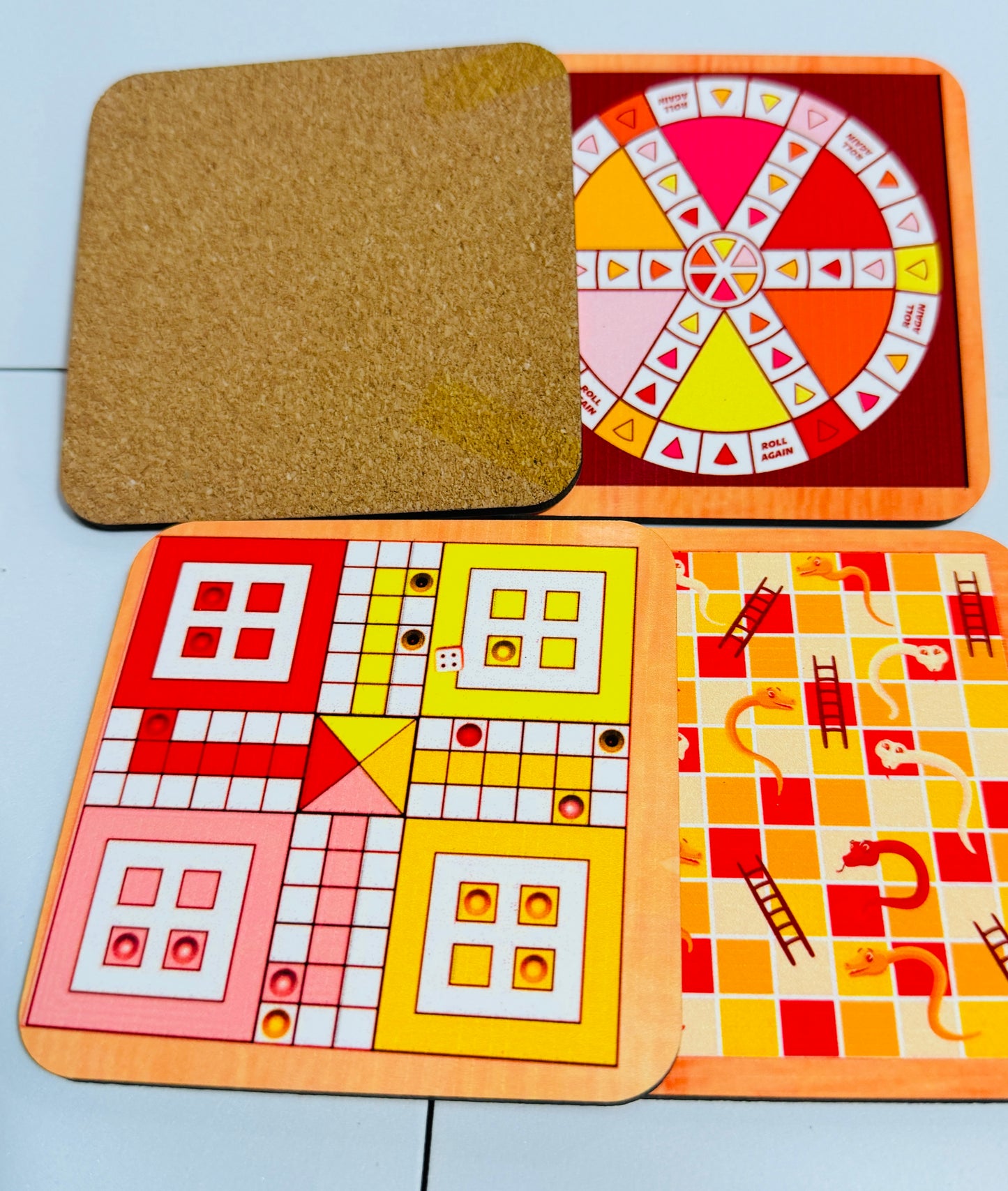 Game board coasters set of 4