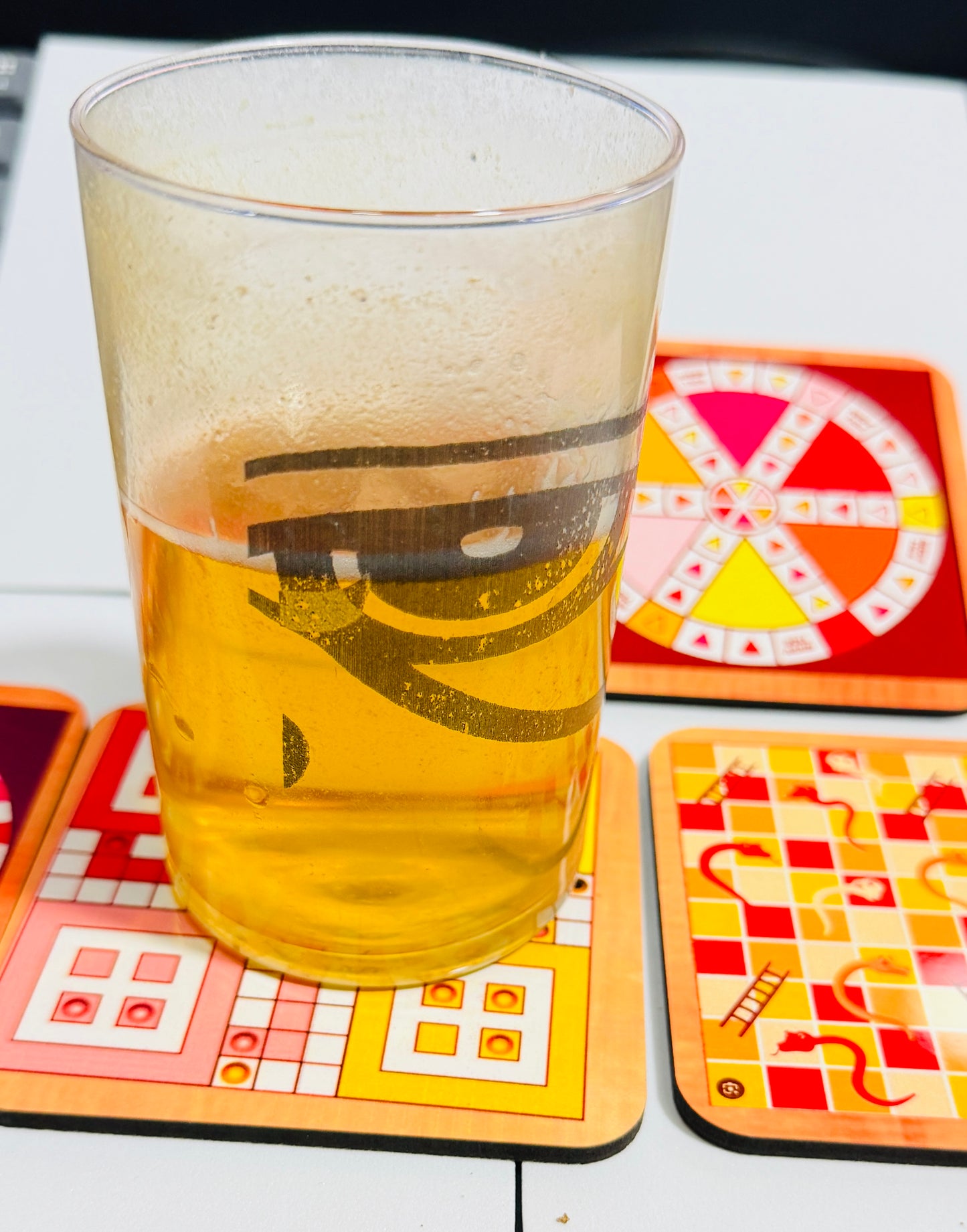Game board coasters set of 4