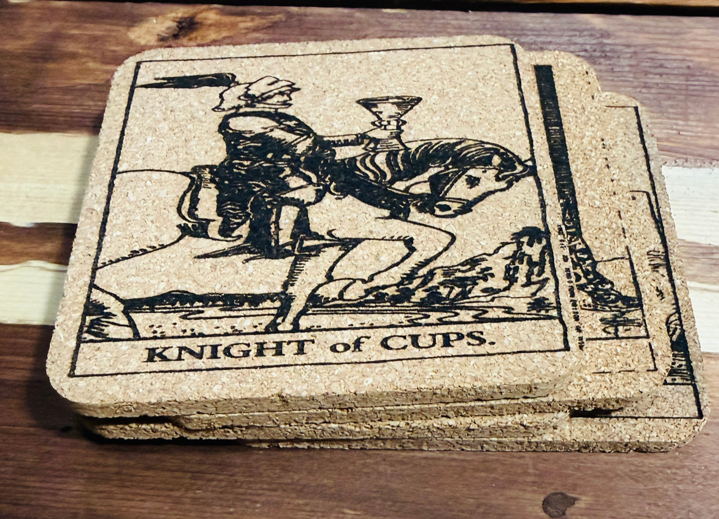 Tarot me cork coasters